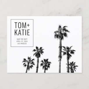 Palm Trees Californië Bruiloft Save the Date Briefkaart