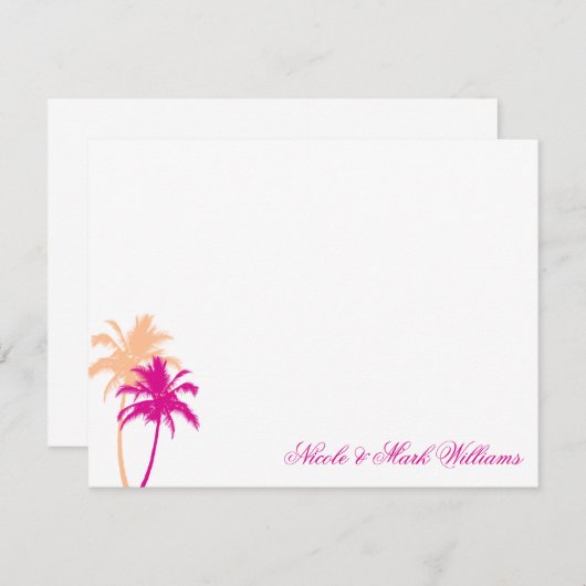 Palm Trees Custom Flat Dank u Kaarten (Voorkant / Achterkant)