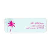 Palm Trees Destination Wedding Etiket (Voorkant)