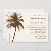 Palm Trees Destination Wedding Kaart (Voorkant)