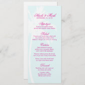 Palm Trees Destination Wedding Menu Cards (Voorkant / Achterkant)