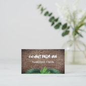 Palm Trees double face QR Cartes de visite (Debout devant)