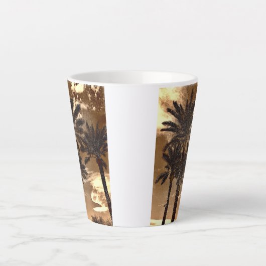 Palm Trees Drama Latte Mok (Voorkant)