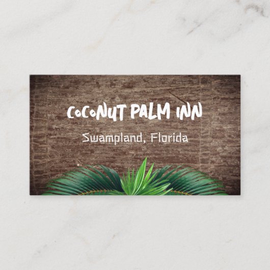 Palm Trees Dubbelzijdige QR code Visitekaartjes Contactkaartje (Voorkant)