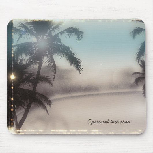 Palm Trees Elegant Beach  Tropisch Glam Muismat (Voorkant)