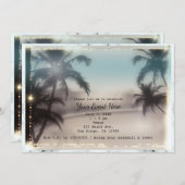 Palm Trees Elegant Tropical Beach Kaart (Voorkant / Achterkant)