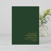 Palm Trees Emerald Mariage Foil Invitation (Debout devant)