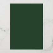 Palm Trees Emerald Mariage Foil Invitation (Verso)