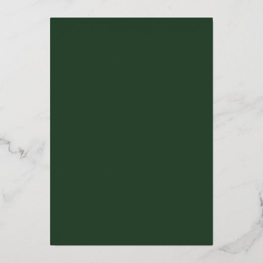 Palm Trees Emerald Mariage Foil Invitation (Verso)