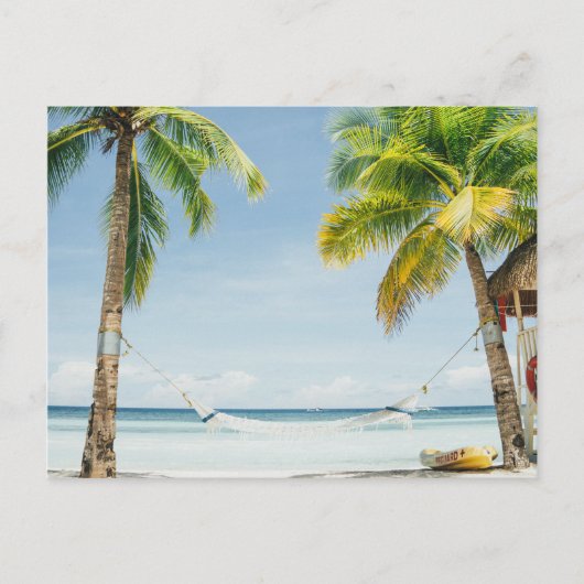 Palm Trees en Hammock Briefkaart (Voorkant)