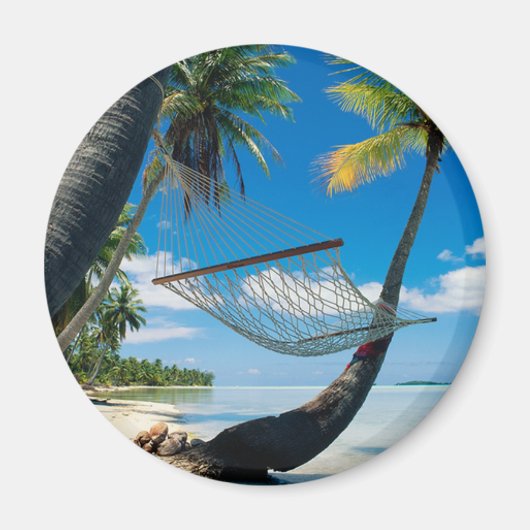Palm Trees en Hammock Magneet (Voorkant)