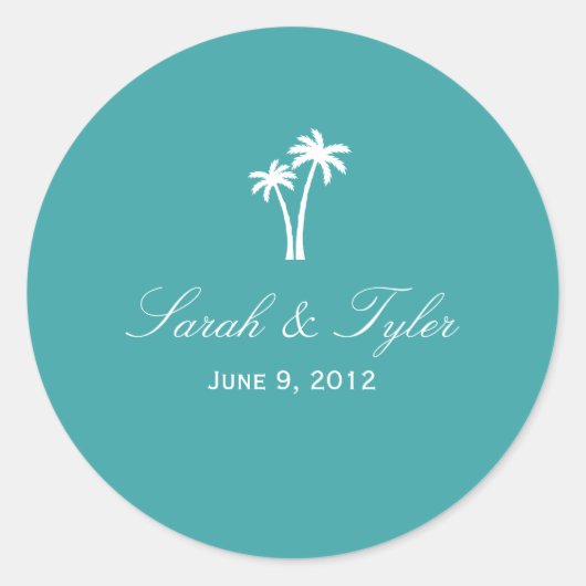 Palm Trees Favor Sticker (Voorkant)