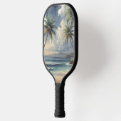 Palm Trees Hawaiian Travel Honolulu Blue Sea Pickleball Paddle (Links)