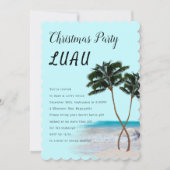 Palm Trees Kerstmis Luau Party Invitation Kaart (Voorkant)