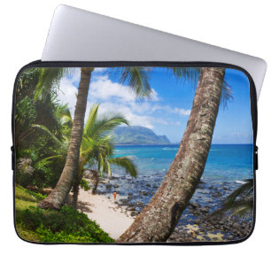 Palm Trees langs Hideaways Beach Laptop Sleeve