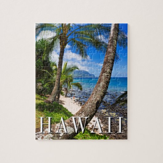 Palm Trees langs Hideaways Beach Legpuzzel (Verticaal)