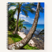 Palm Trees langs Hideaways Beach Notitieboek (Voorkant)