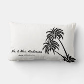Palm Trees Love Tropical Wedding Personalized Kussen (Achterkant)