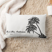 Palm Trees Love Tropical Wedding Personalized Kussen (Deken)