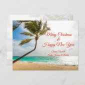 Palm Trees Merry Kerstmis Briefkaart (Voorkant / Achterkant)