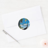 Palm Trees met Hammock Ronde Sticker (Envelop)
