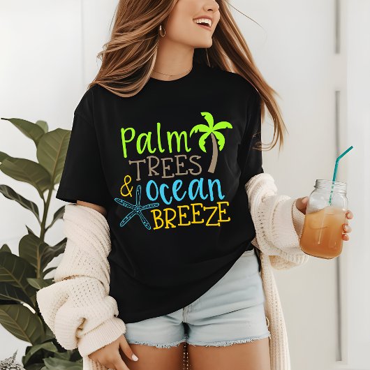 'Palm Trees & Ocean Breeze' tropische zomer Tri-Blend Shirt