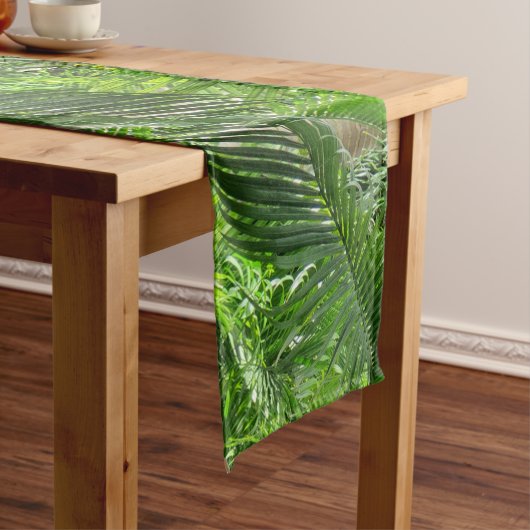 Palm Trees Oerwoud Table Runner Korte Tafelloper (Voorbeeld)
