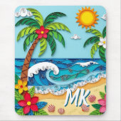Palm Trees on the Beach Personalized Muismat (Voorkant)