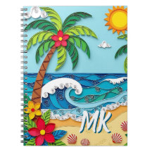 Palm Trees on the Beach Personalized