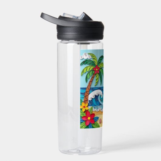 Palm Trees on the Beach  Waterfles (Rechts)