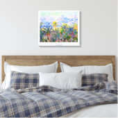 Palm Trees op Bordighera Claude Monet Canvas Afdruk (Insitu (Slaapkamer))