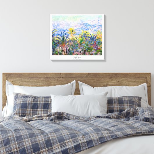 Palm Trees op Bordighera Claude Monet Canvas Afdruk (Insitu (Slaapkamer))