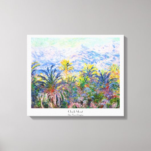 Palm Trees op Bordighera Claude Monet Canvas Afdruk (Voorkant)