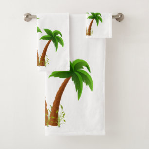 Palm Trees Original Bath Towel Set Bad Handdoek