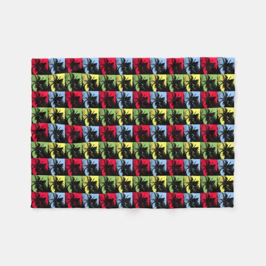 Palm Trees Pattern Fleece Deken (Voorkant (Horizontaal))