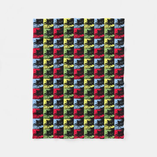 Palm Trees Pattern Fleece Deken (Voorkant)