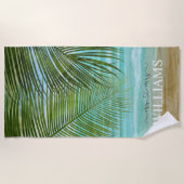 Palm Trees Personalized Beach Towel Strandlaken (Voorkant)