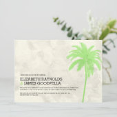 Palm Trees Plage Mariage Invitations (Debout devant)
