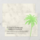 Palm Trees Plage Mariage Invitations (Devant / Derrière)
