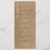 Palm Trees Plage tropicale Programmes de mariage (Dos)