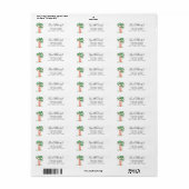 Palm Trees Return-adres Etiket (Full Sheet)