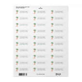 Palm Trees Return-adres Etiket (Full Sheet)