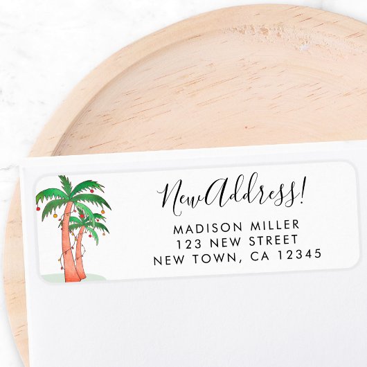 Palm Trees Return-adres Etiket