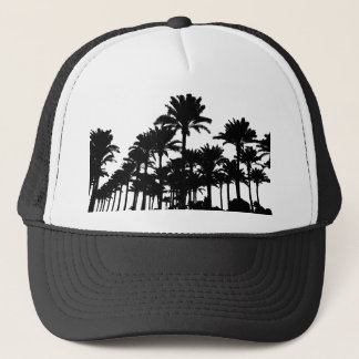 Palm Trees Silhouette Trucker Pet