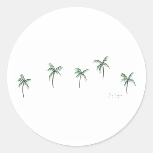 Palm Trees Sticker (Voorkant)