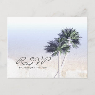 Palm Trees Strand Paradijs Trouw RSVP kaarten