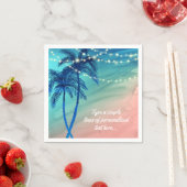 Palm Trees String of Lights Beach bruiloft servett Servet (Insitu)