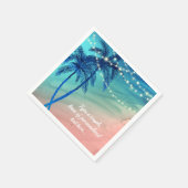 Palm Trees String of Lights Beach bruiloft servett Servet (Hoek)