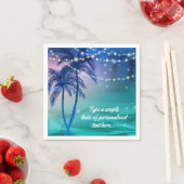Palm Trees String of Lights Beach bruiloft servett Servet (Insitu)