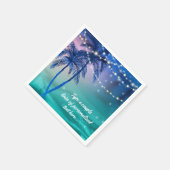 Palm Trees String of Lights Beach bruiloft servett Servet (Hoek)